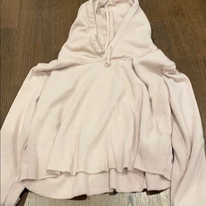 pink crop hoodie